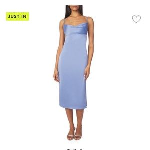 Revolve Cowlneckl Satin Midi Slip Dress